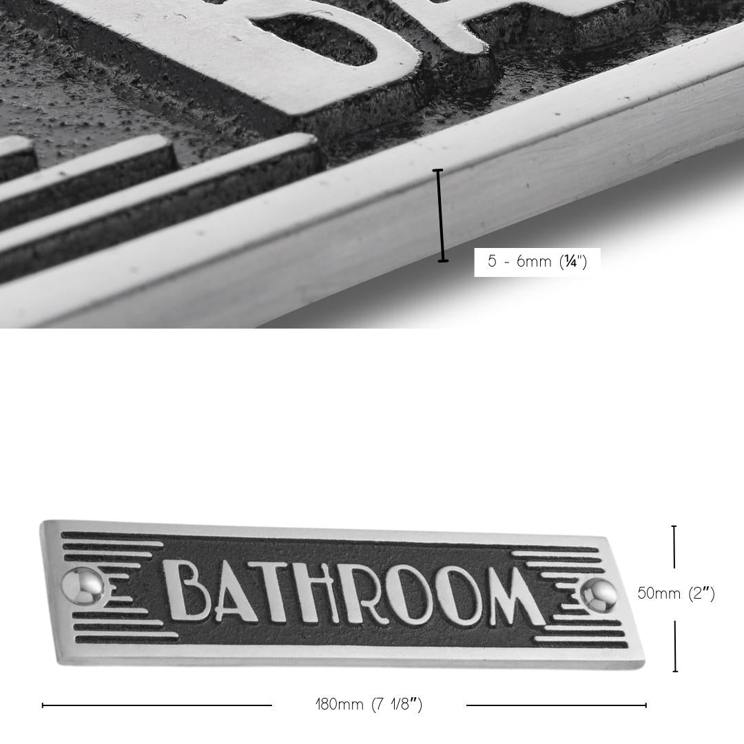 Art Deco Bathroom Door Sign