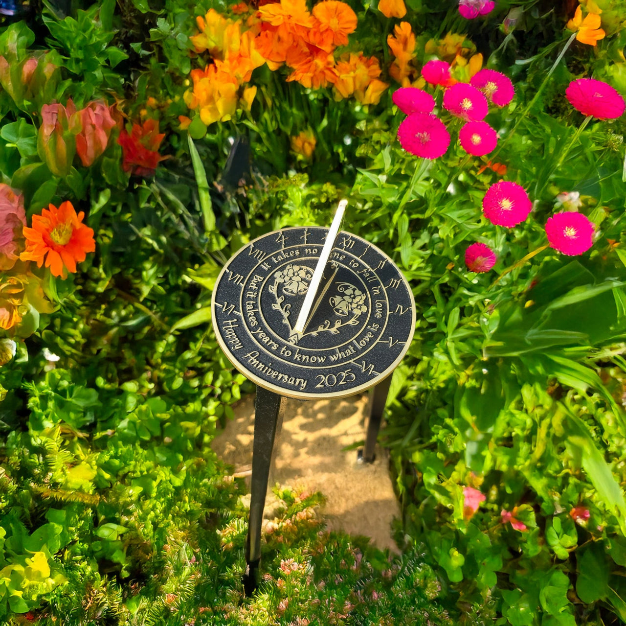 Anniversary Sundial Gift ‘What Love Is’ - The Metal Foundry