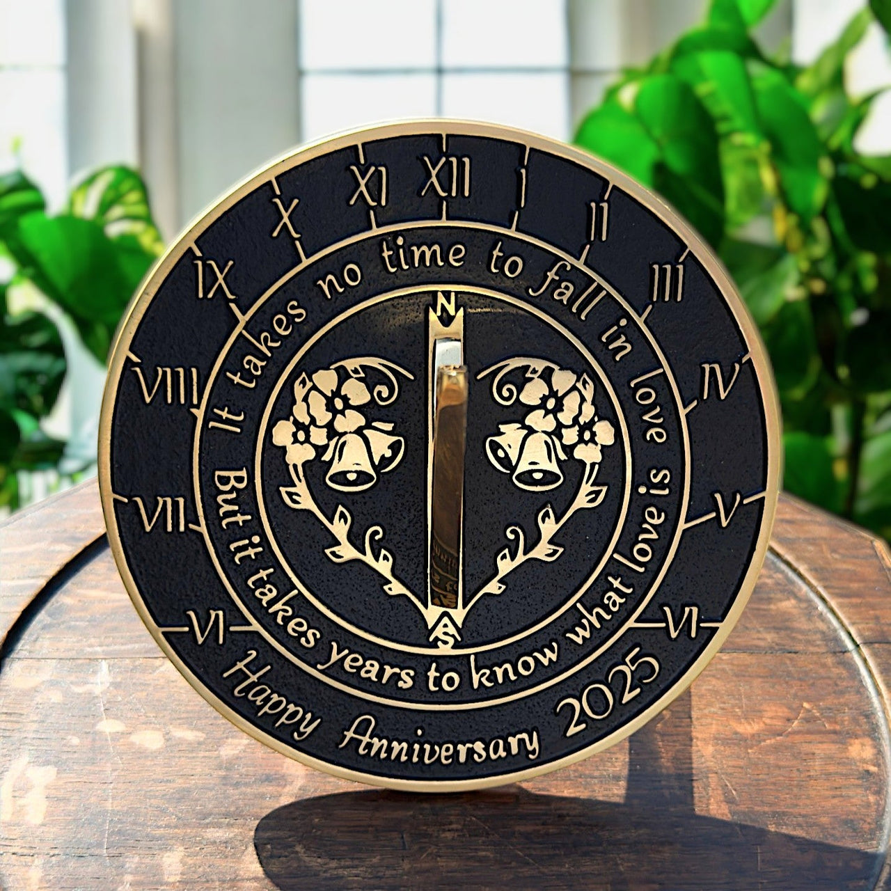Anniversary Sundial Gift ‘What Love Is’ - The Metal Foundry