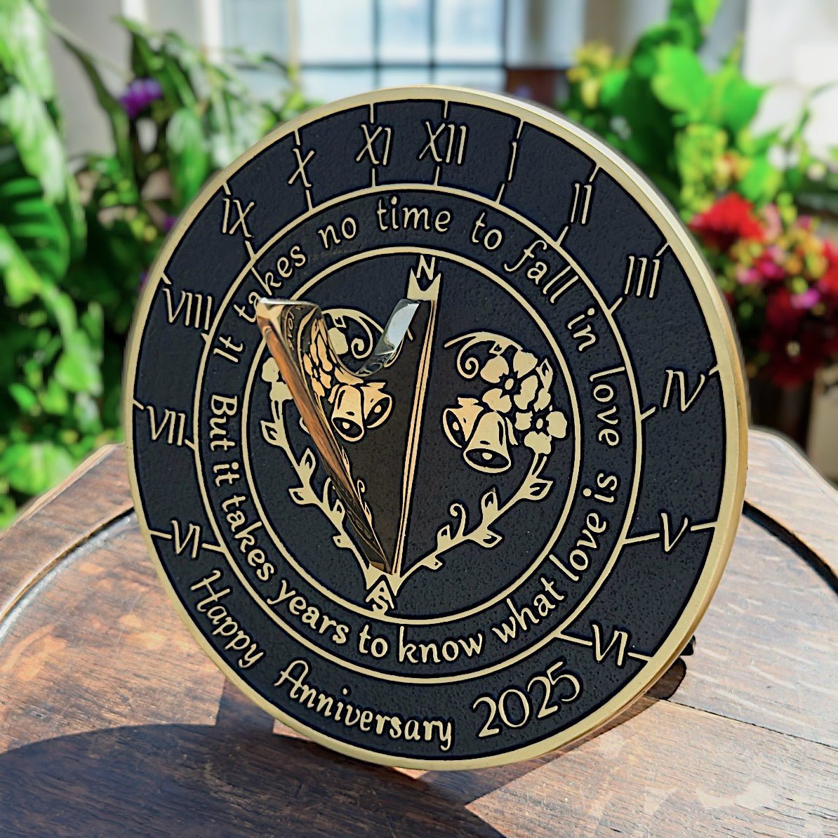 Anniversary Sundial Gift ‘What Love Is’ - The Metal Foundry