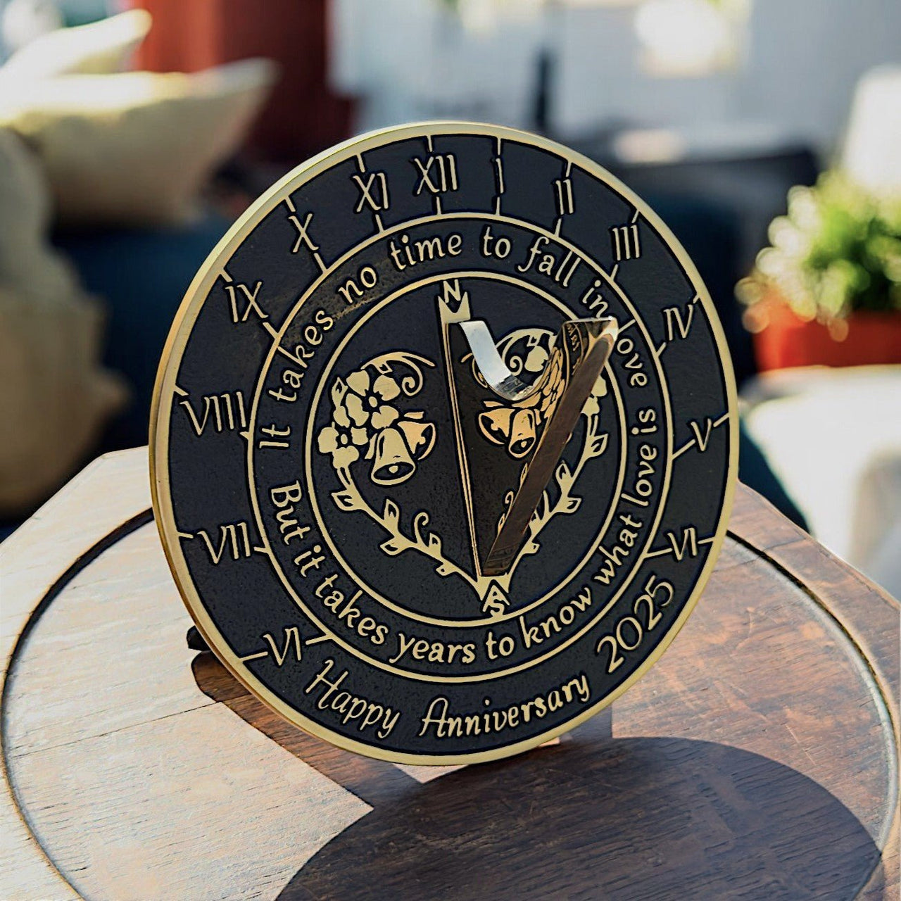 Anniversary Sundial Gift ‘What Love Is’ - The Metal Foundry