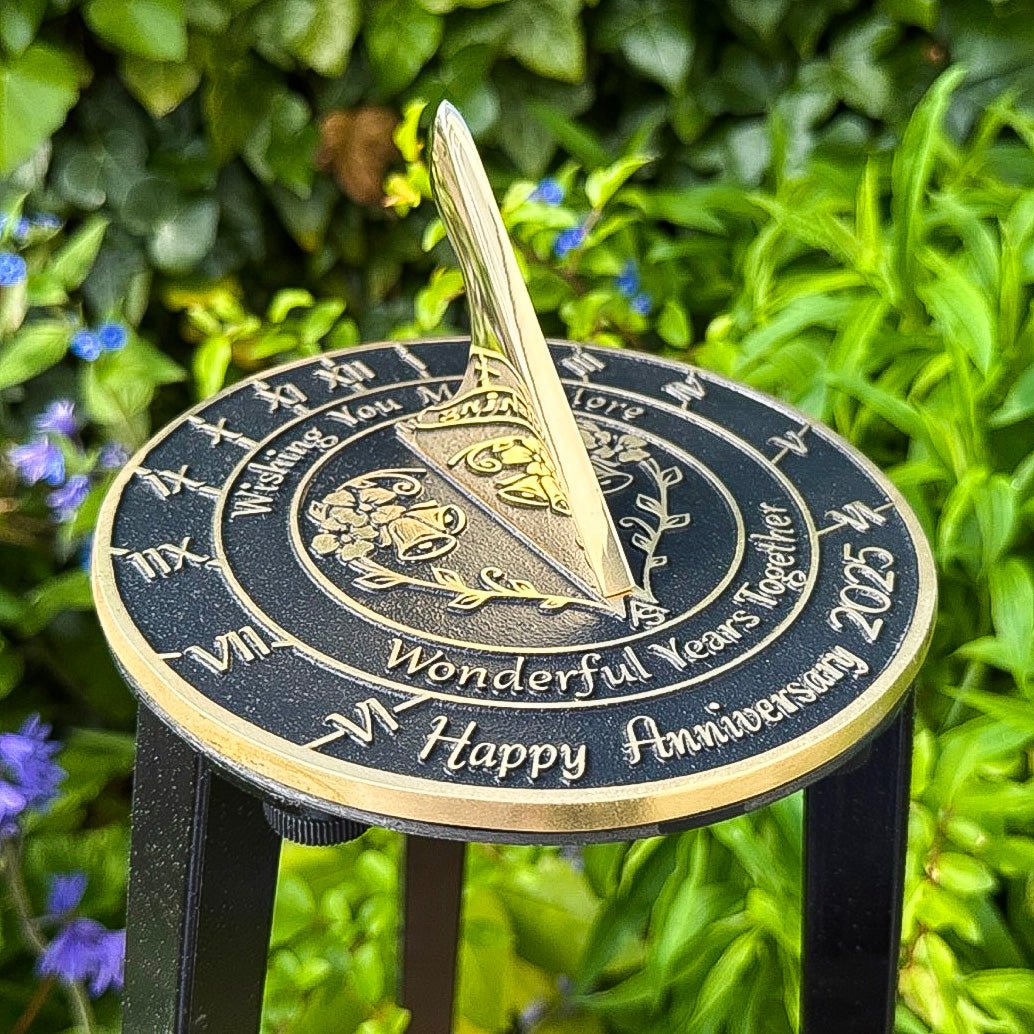 Anniversary Sundial Gift ‘Wonderful Years Together’ - The Metal Foundry