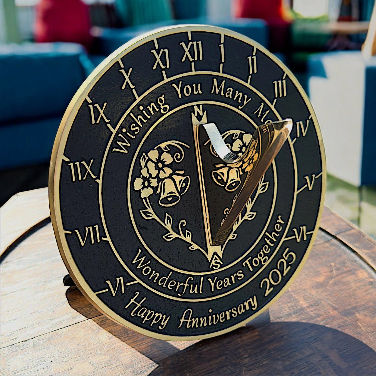 Anniversary Sundial Gift ‘Wonderful Years Together’ - The Metal Foundry
