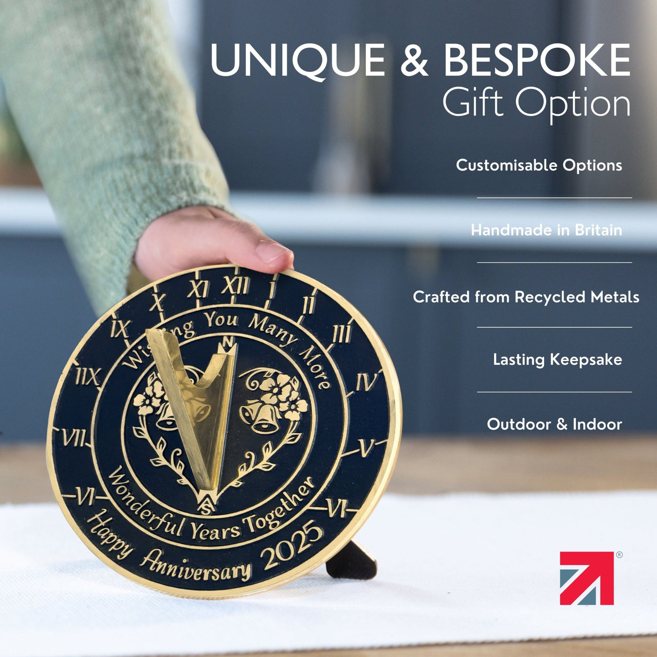 Anniversary Sundial Gift ‘Wonderful Years Together’ - The Metal Foundry