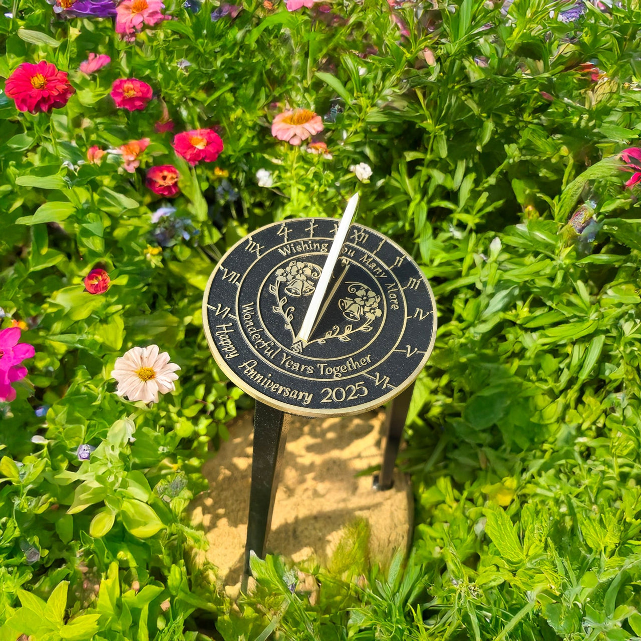 Anniversary Sundial Gift ‘Wonderful Years Together’ - The Metal Foundry