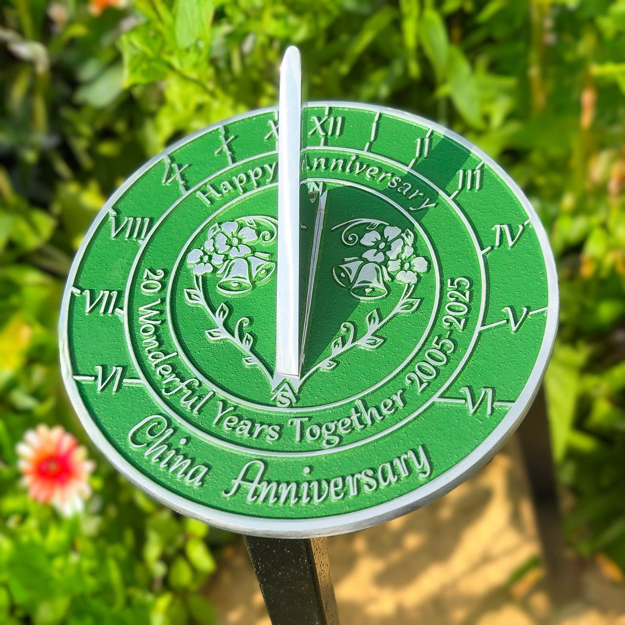 China 20th Anniversary Sundial Gift - The Metal Foundry