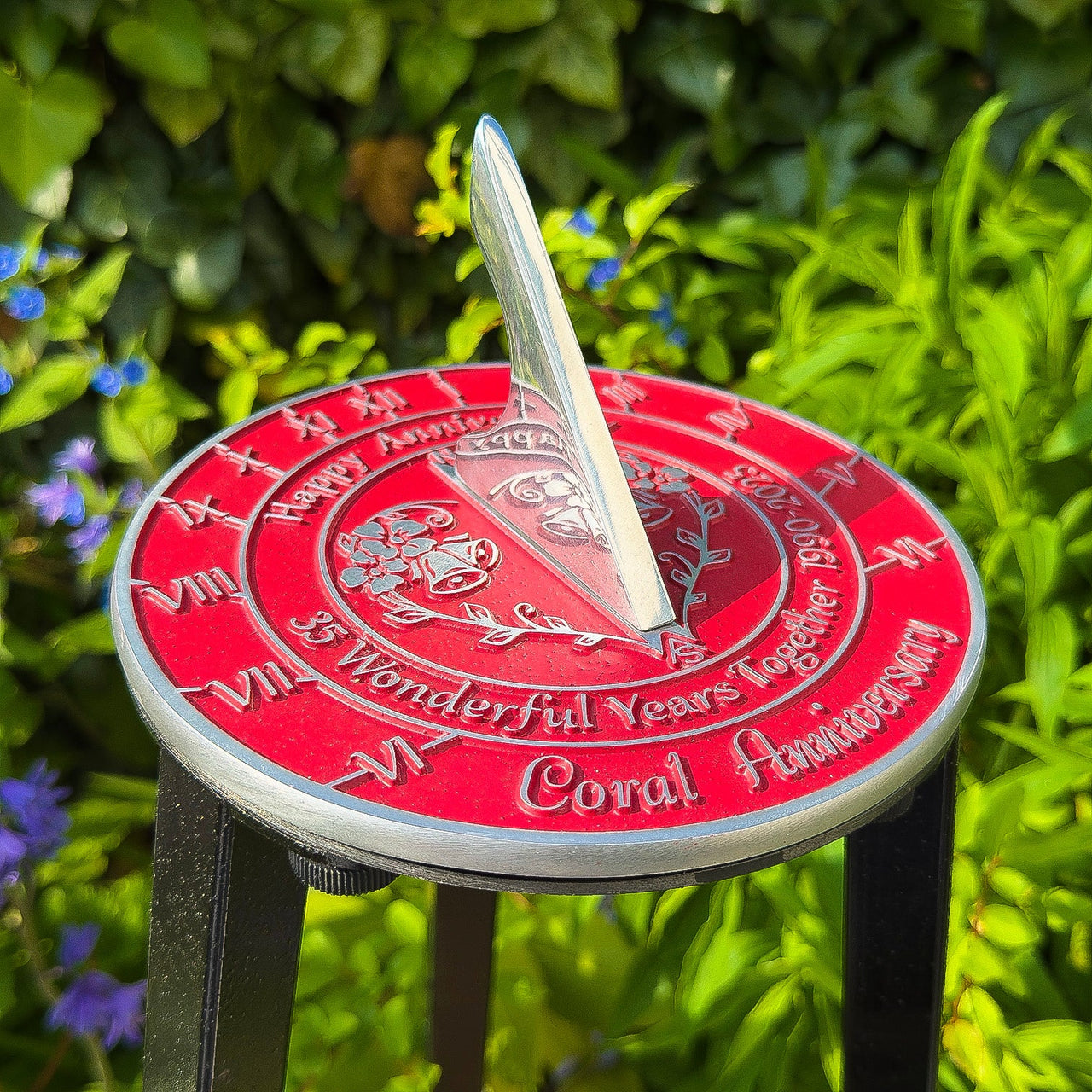 Coral 35th Anniversary Sundial Gift - The Metal Foundry