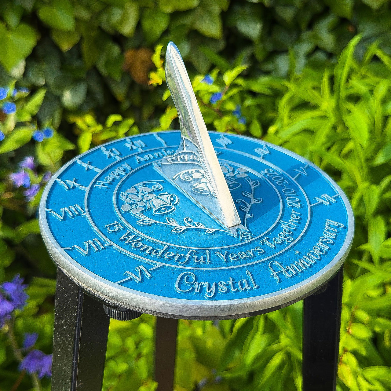 Crystal 15th Anniversary Sundial Gift - The Metal Foundry