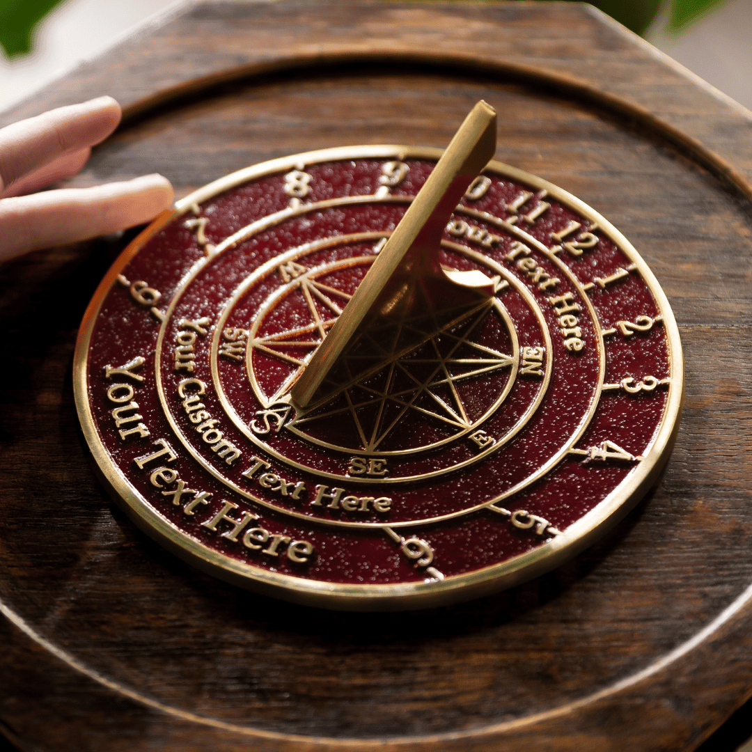 Custom Sundial With Star Image - The Metal Foundry