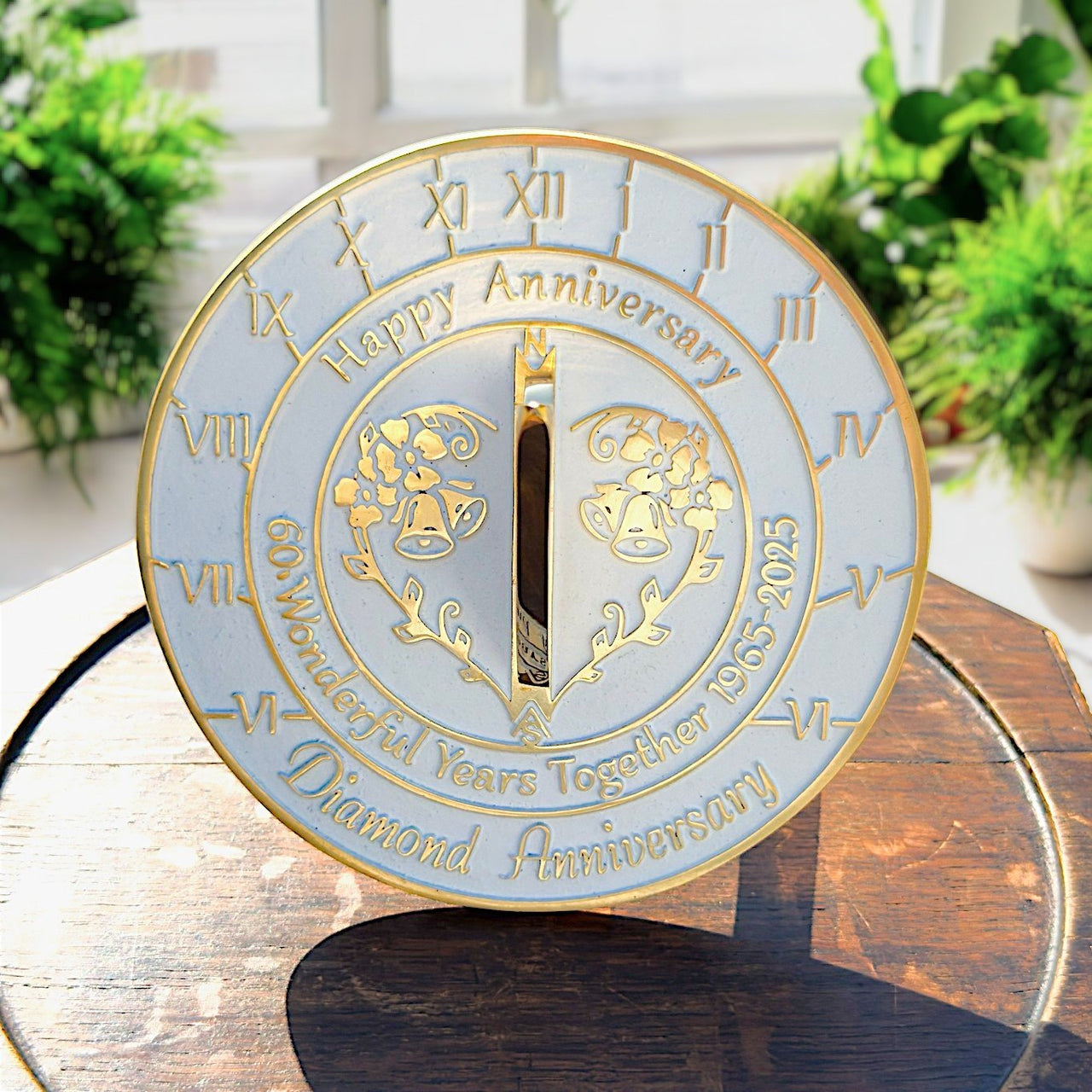 Diamond 60th Anniversary Sundial Gift - The Metal Foundry