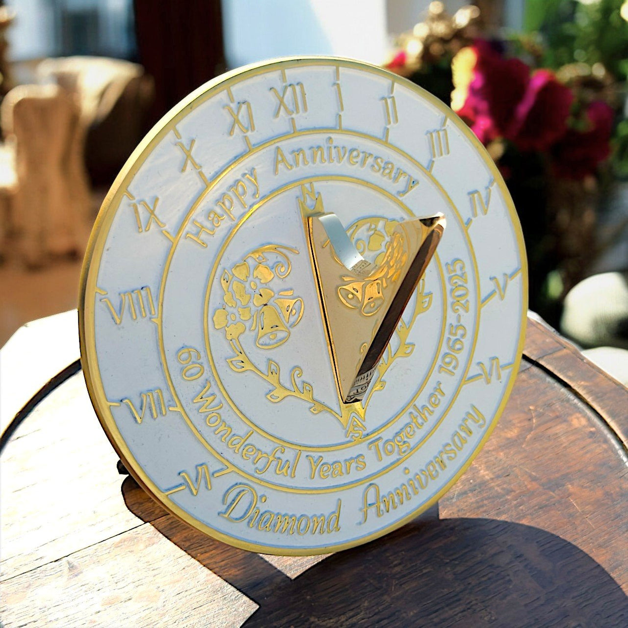 Diamond 60th Anniversary Sundial Gift - The Metal Foundry