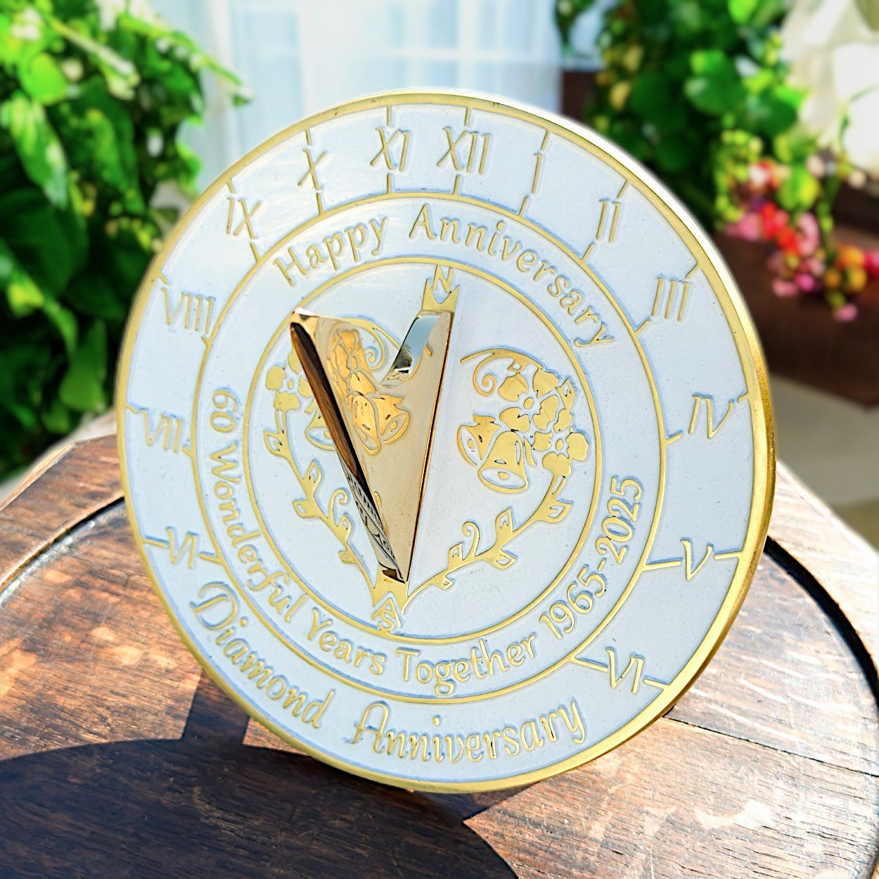 Diamond 60th Anniversary Sundial Gift - The Metal Foundry