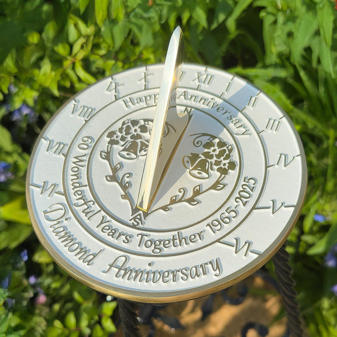 Diamond 60th Anniversary Sundial Gift - The Metal Foundry