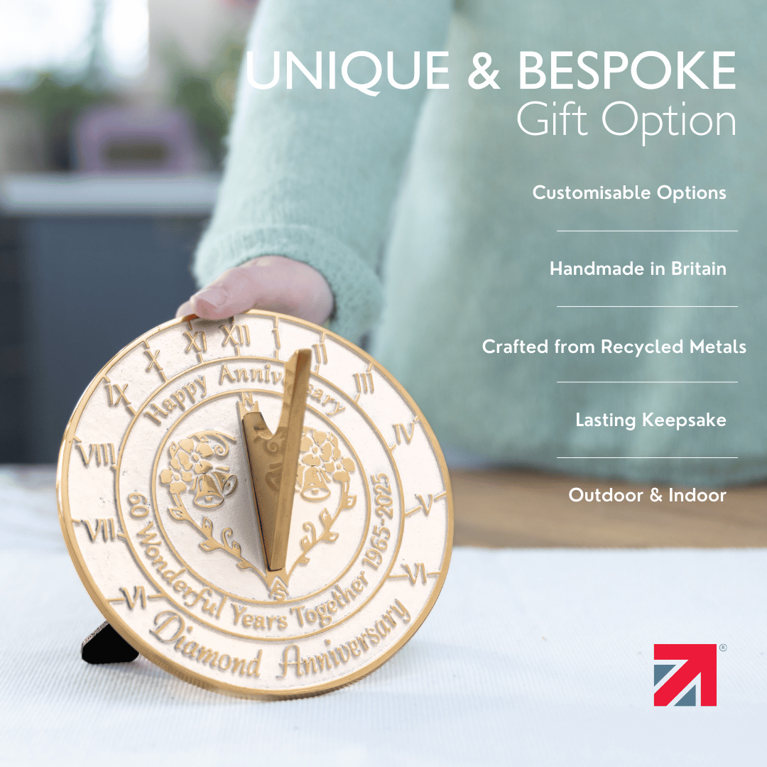 Diamond 60th Anniversary Sundial Gift - The Metal Foundry