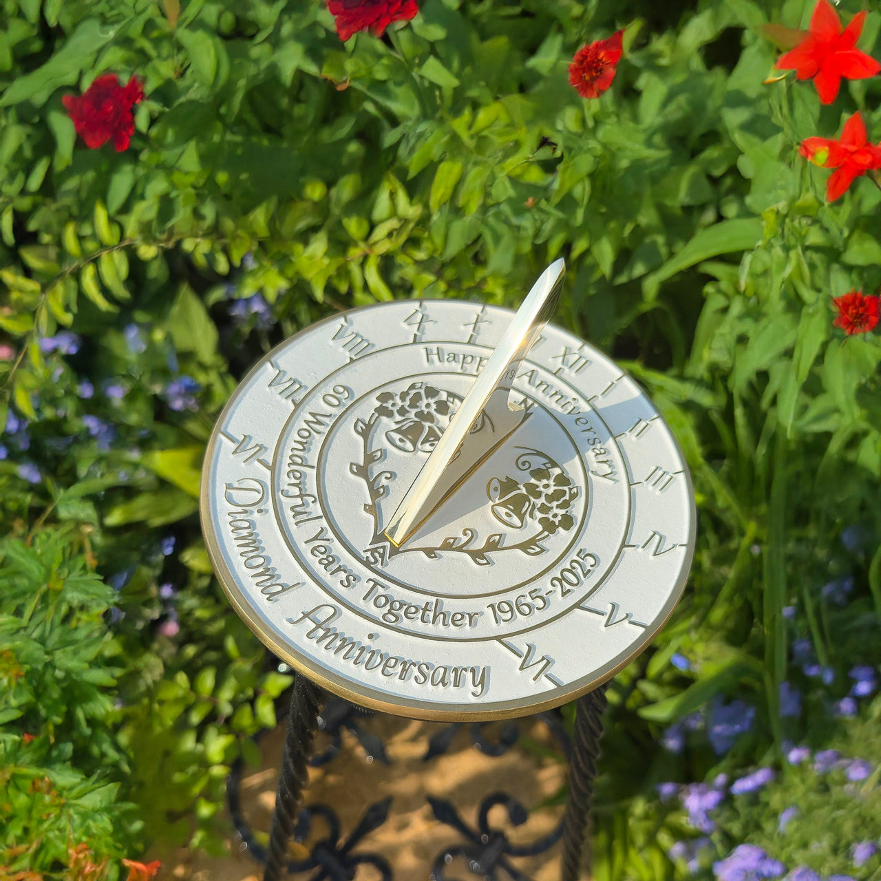 Diamond 60th Anniversary Sundial Gift - The Metal Foundry