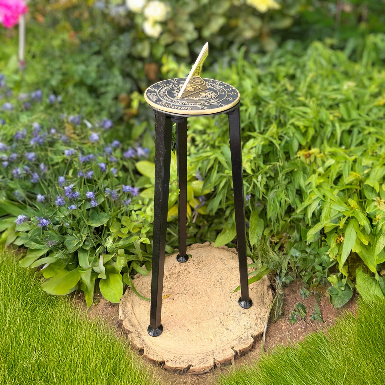 Golden 50th Anniversary Sundial Gift - The Metal Foundry