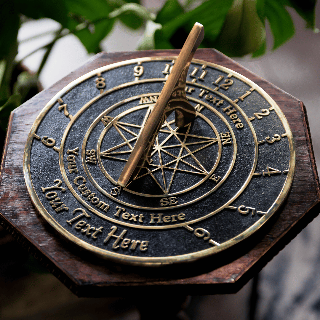 Large Custom Sundial With Star Image - The Metal Foundry