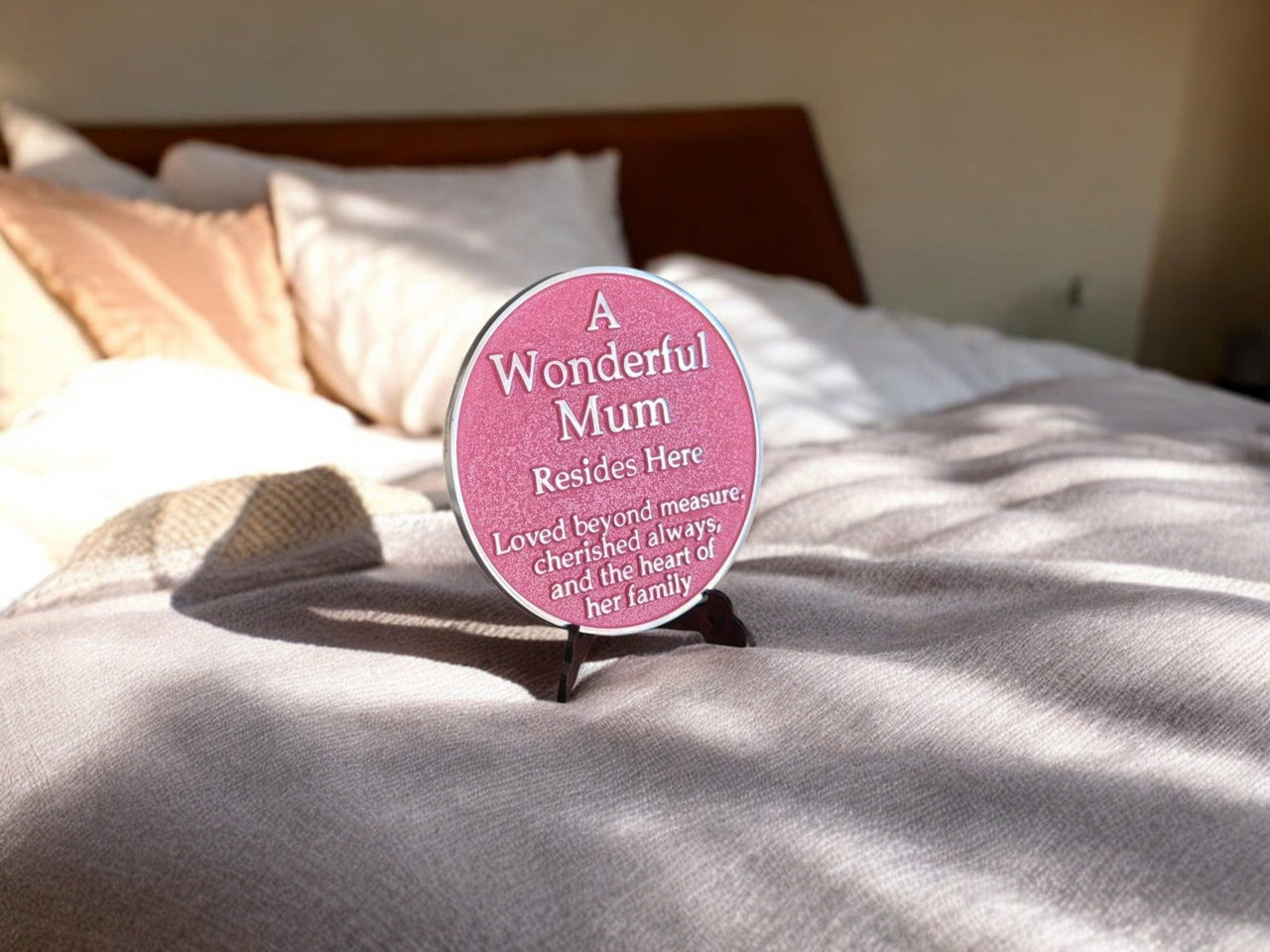 Mothers Day Blue Plaque Gift (Wonderful Mum) - The Metal Foundry