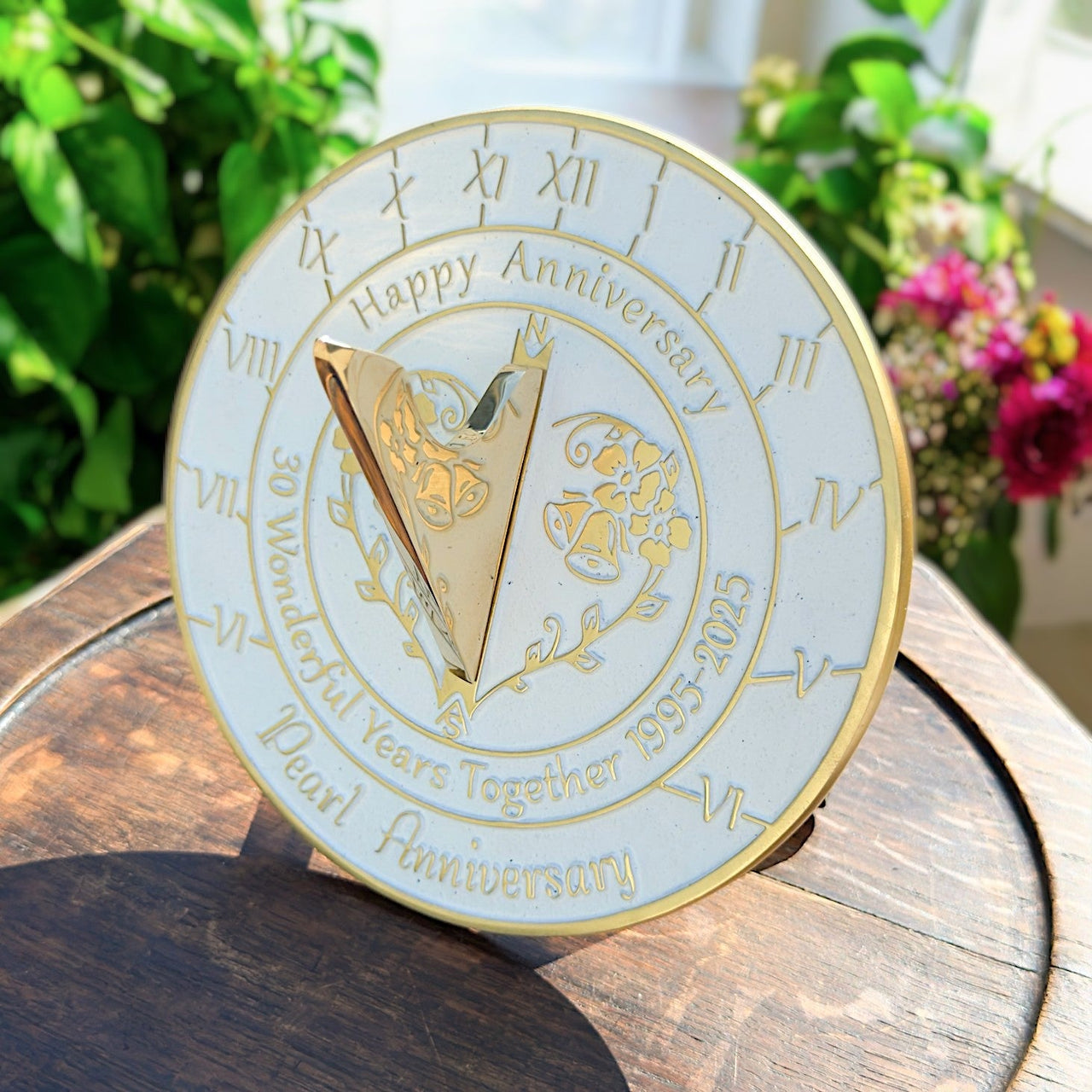 Pearl 30th Anniversary Sundial Gift - The Metal Foundry