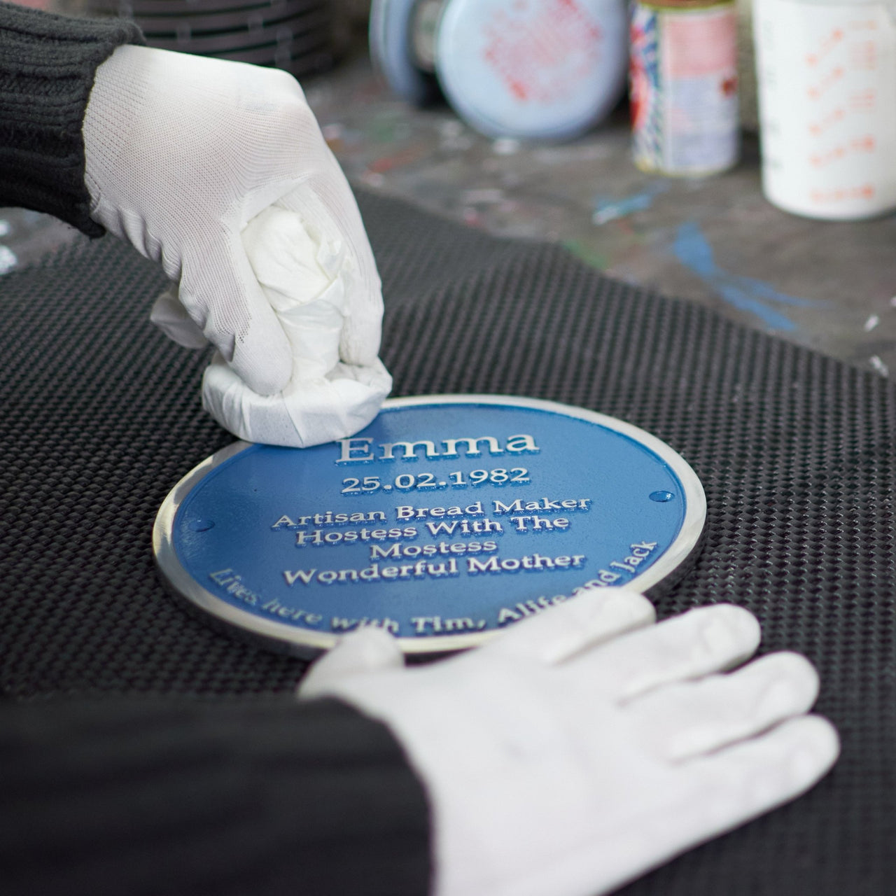 Personalised Blue Plaque 300mm (12