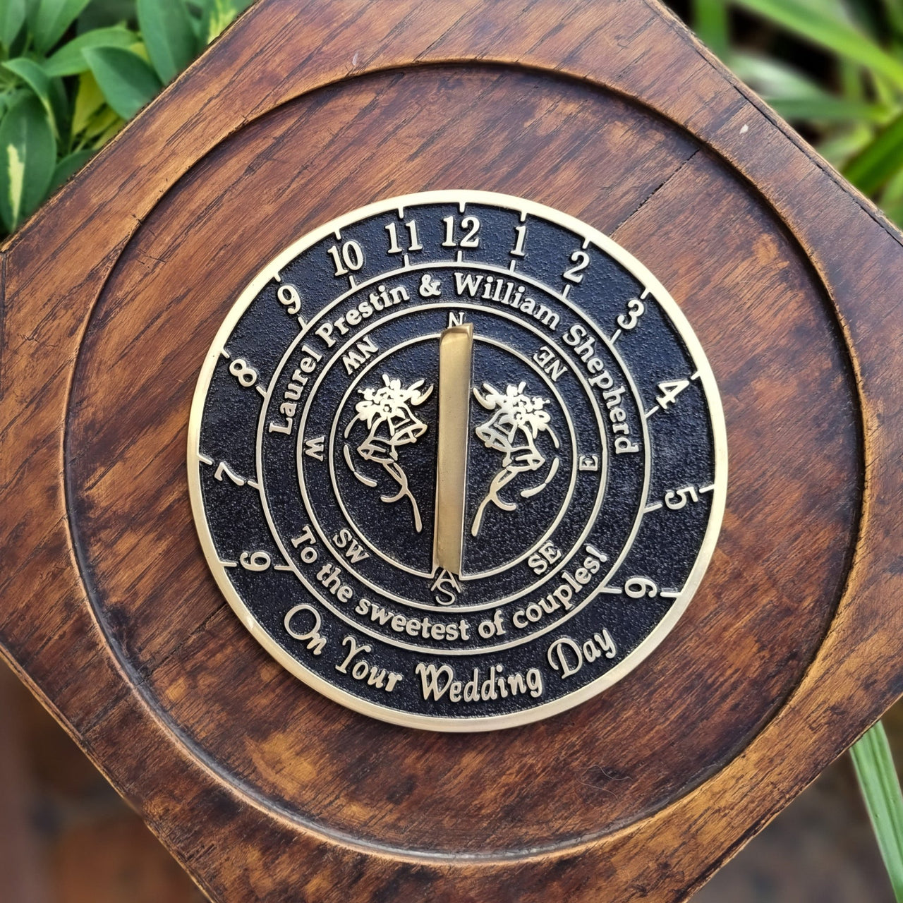 Personalised Wedding Gift Sundial - The Metal Foundry