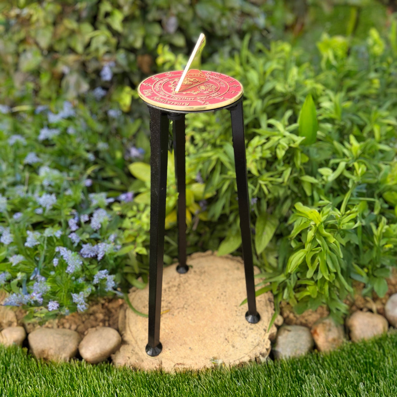 Ruby 40th Anniversary Sundial Gift - The Metal Foundry