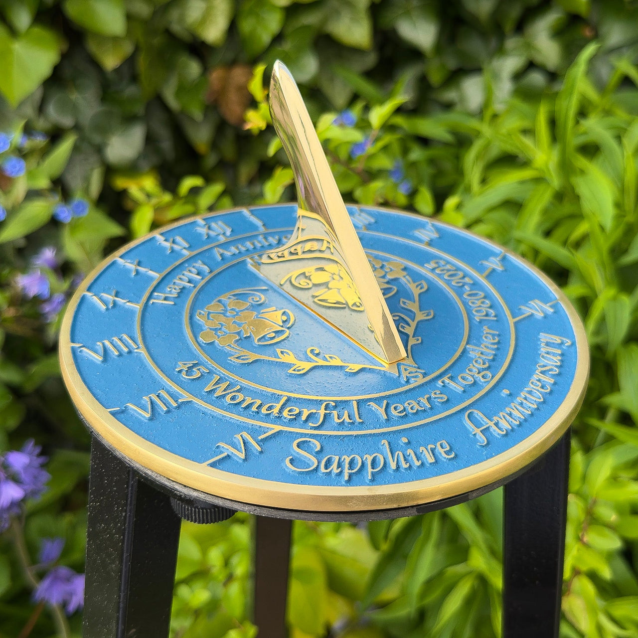 Sapphire 45th Anniversary Sundial Gift - The Metal Foundry
