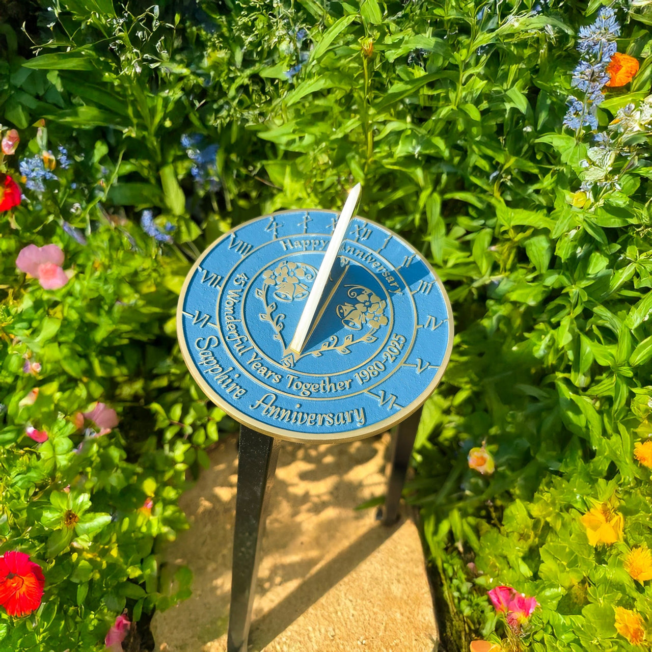 Sapphire 45th Anniversary Sundial Gift - The Metal Foundry