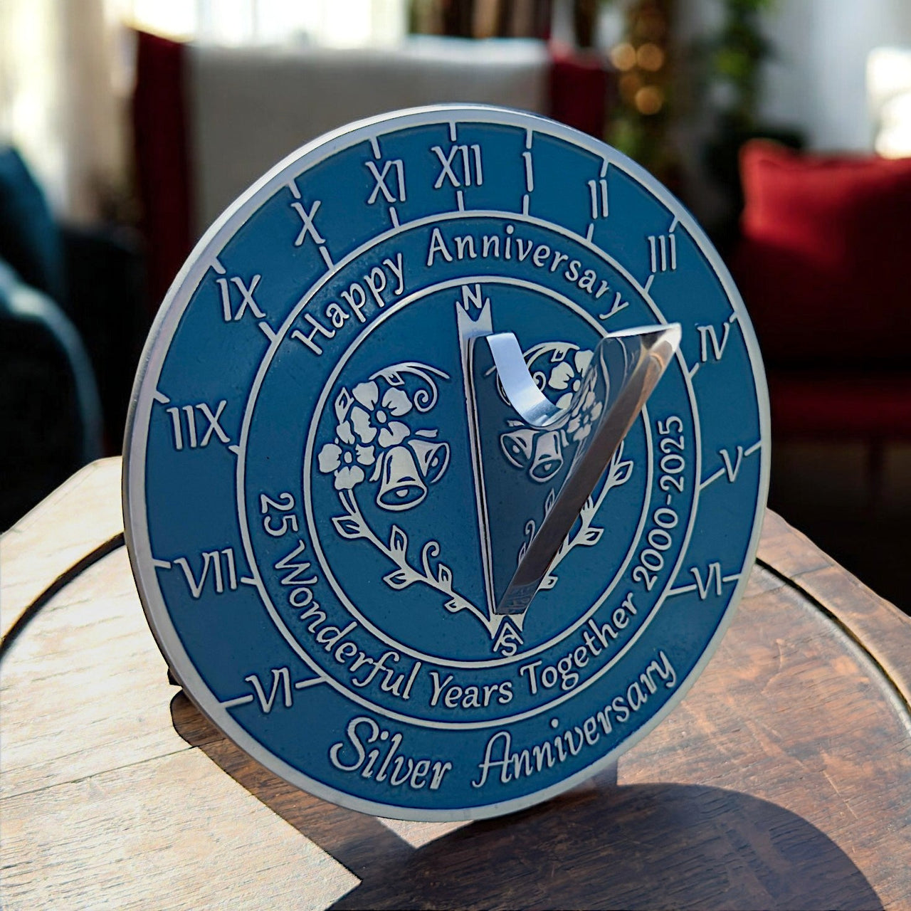 Silver 25th Anniversary Sundial Gift - The Metal Foundry
