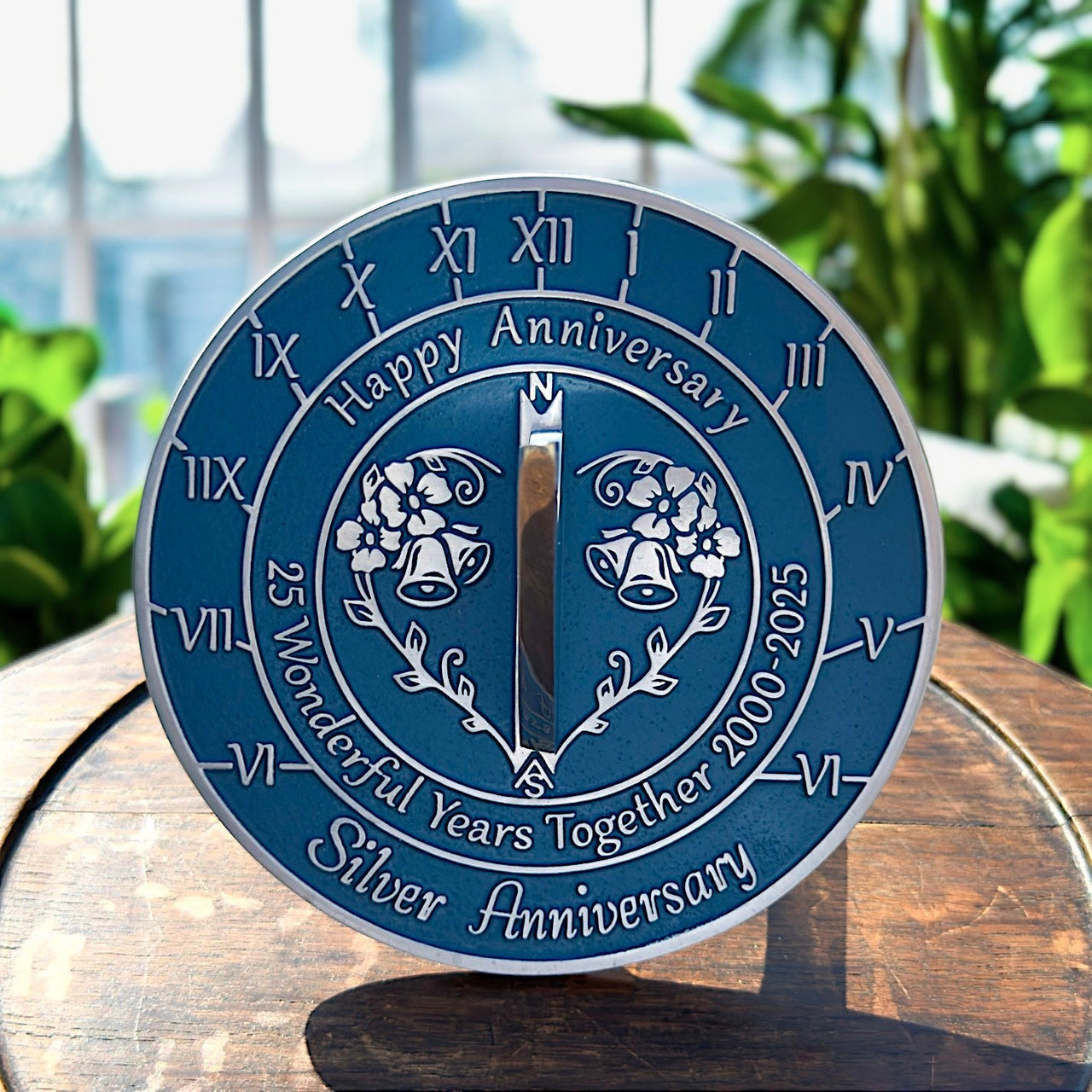 Silver 25th Anniversary Sundial Gift - The Metal Foundry