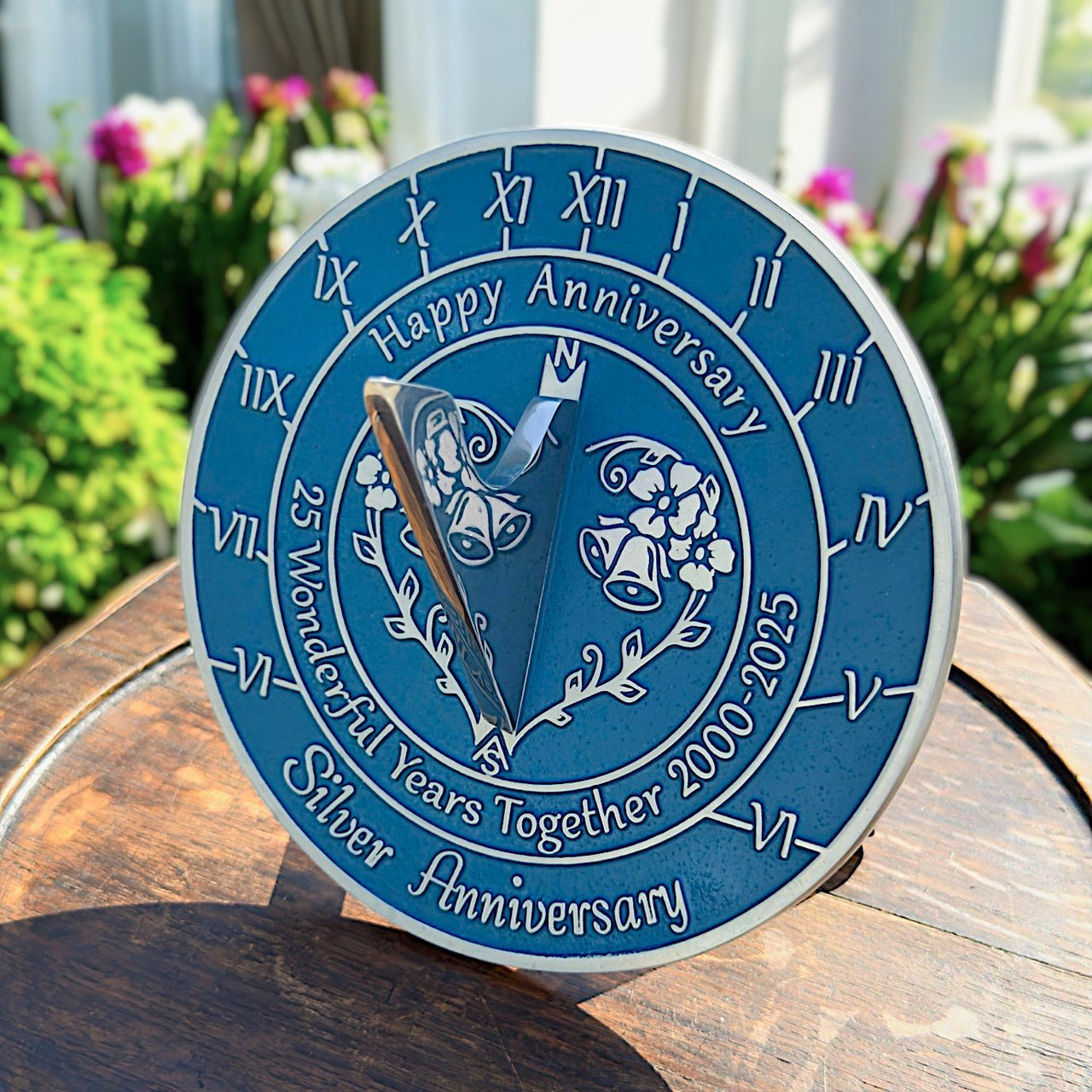 Silver 25th Anniversary Sundial Gift - The Metal Foundry