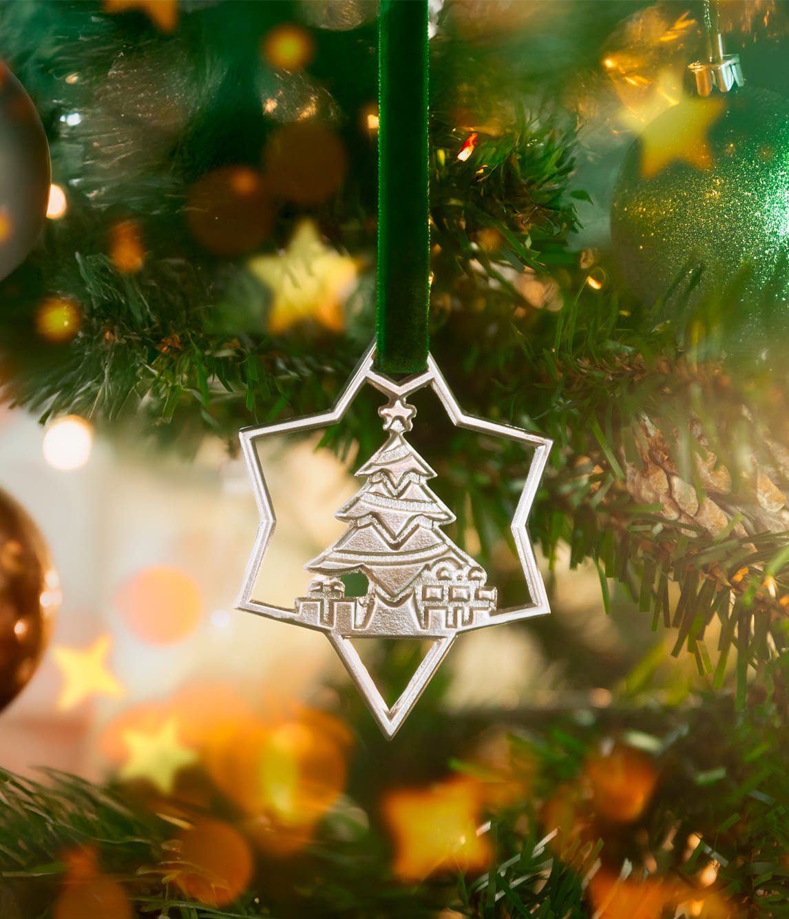 Silver Christmas Tree Ornament - The Metal Foundry