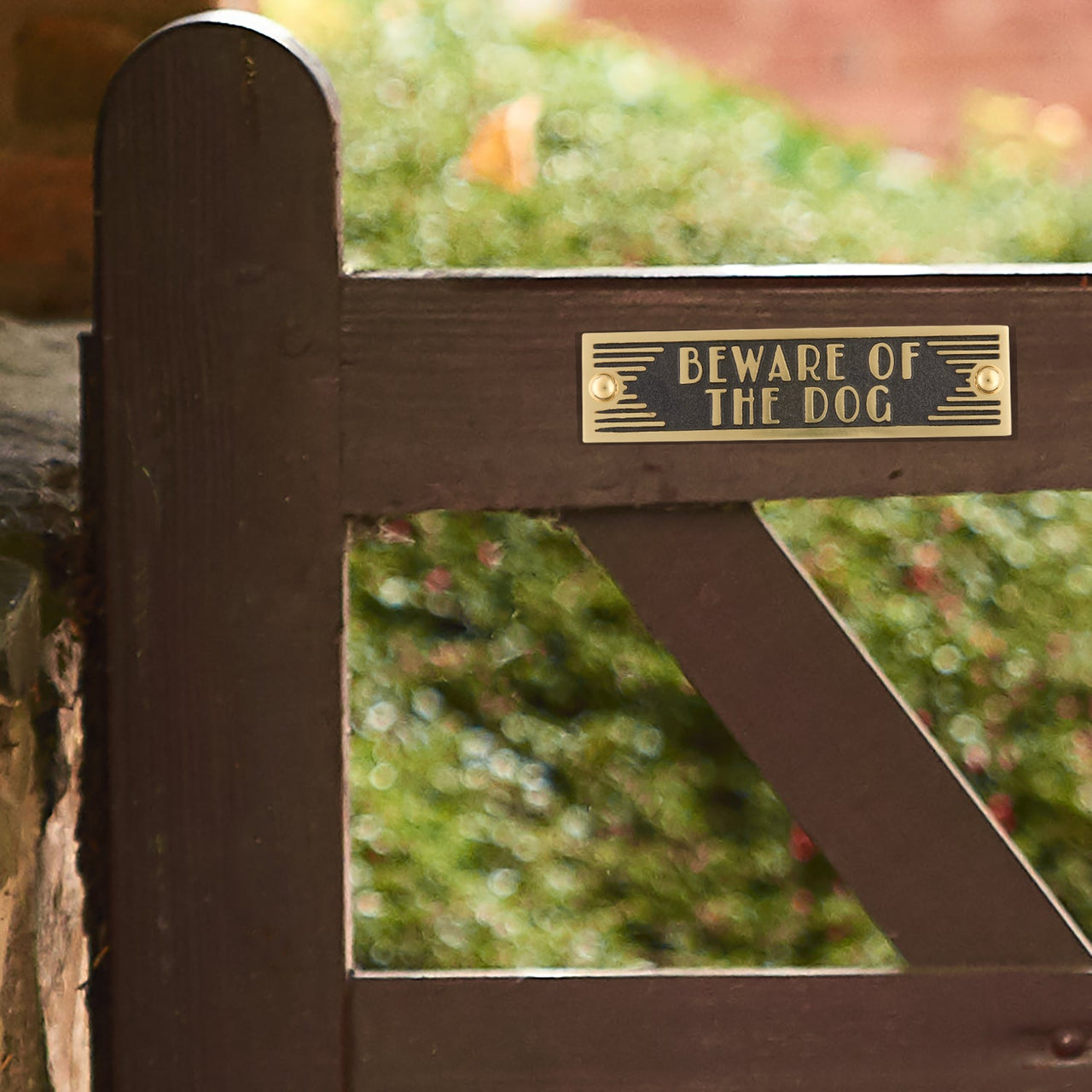 Art Deco 'Beware Of The Dog' Sign - The Metal Foundry