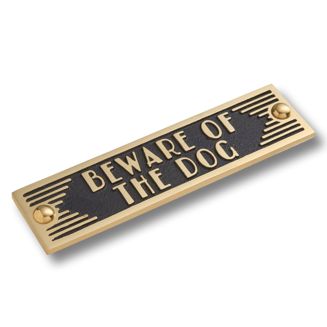 Art Deco 'Beware Of The Dog' Sign - The Metal Foundry
