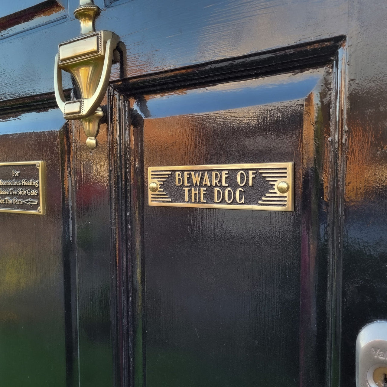 Art Deco 'Beware Of The Dog' Sign - The Metal Foundry