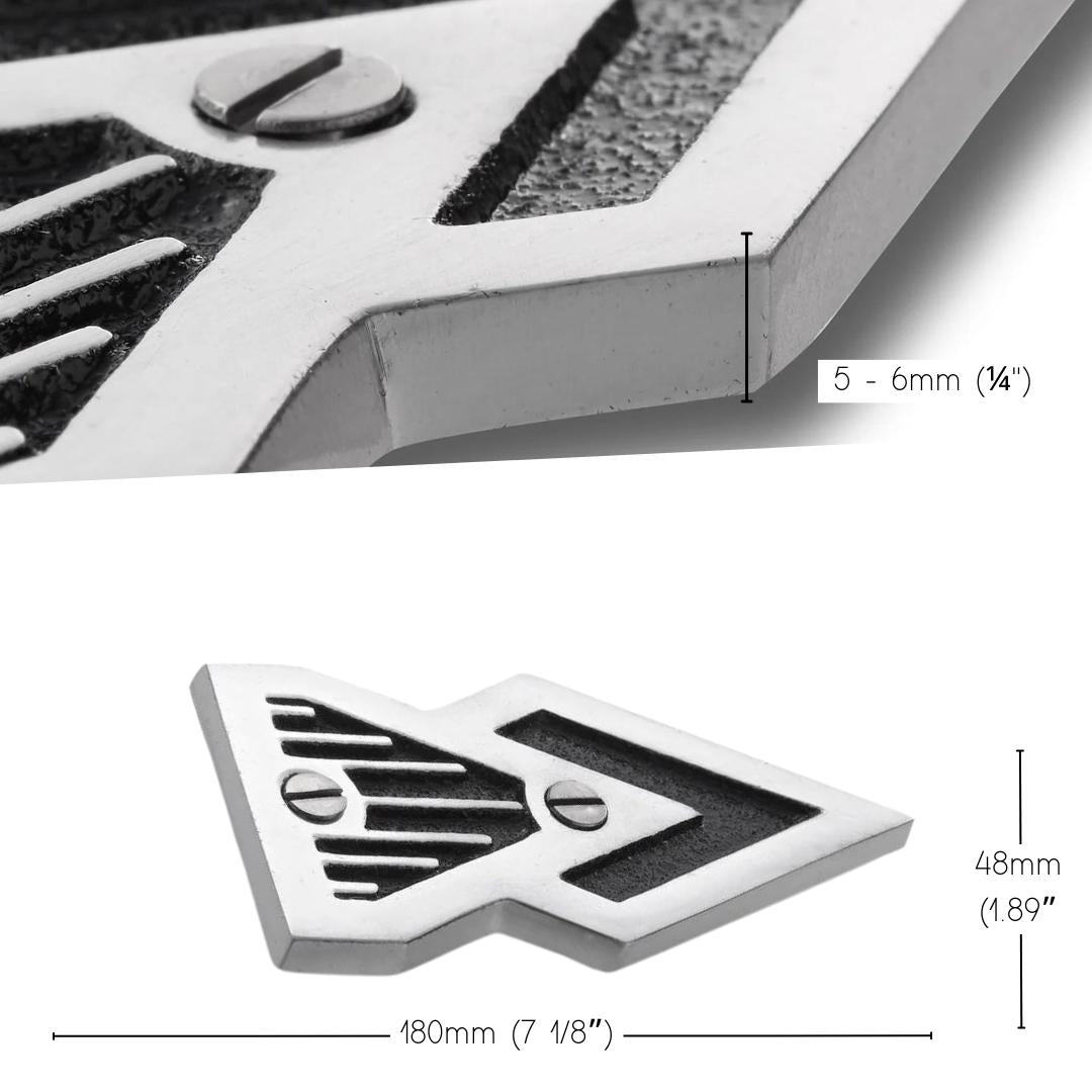 Art Deco Door Sign Arrow - The Metal Foundry