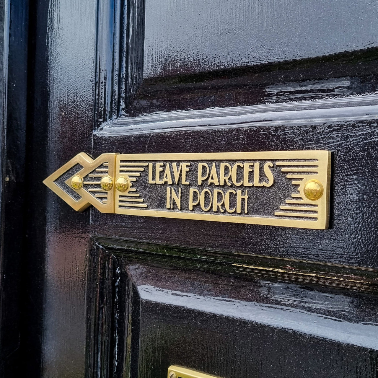 Art Deco Door Sign Arrow - The Metal Foundry