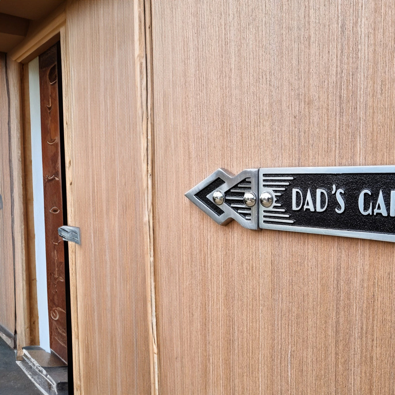 Art Deco Door Sign Arrow - The Metal Foundry