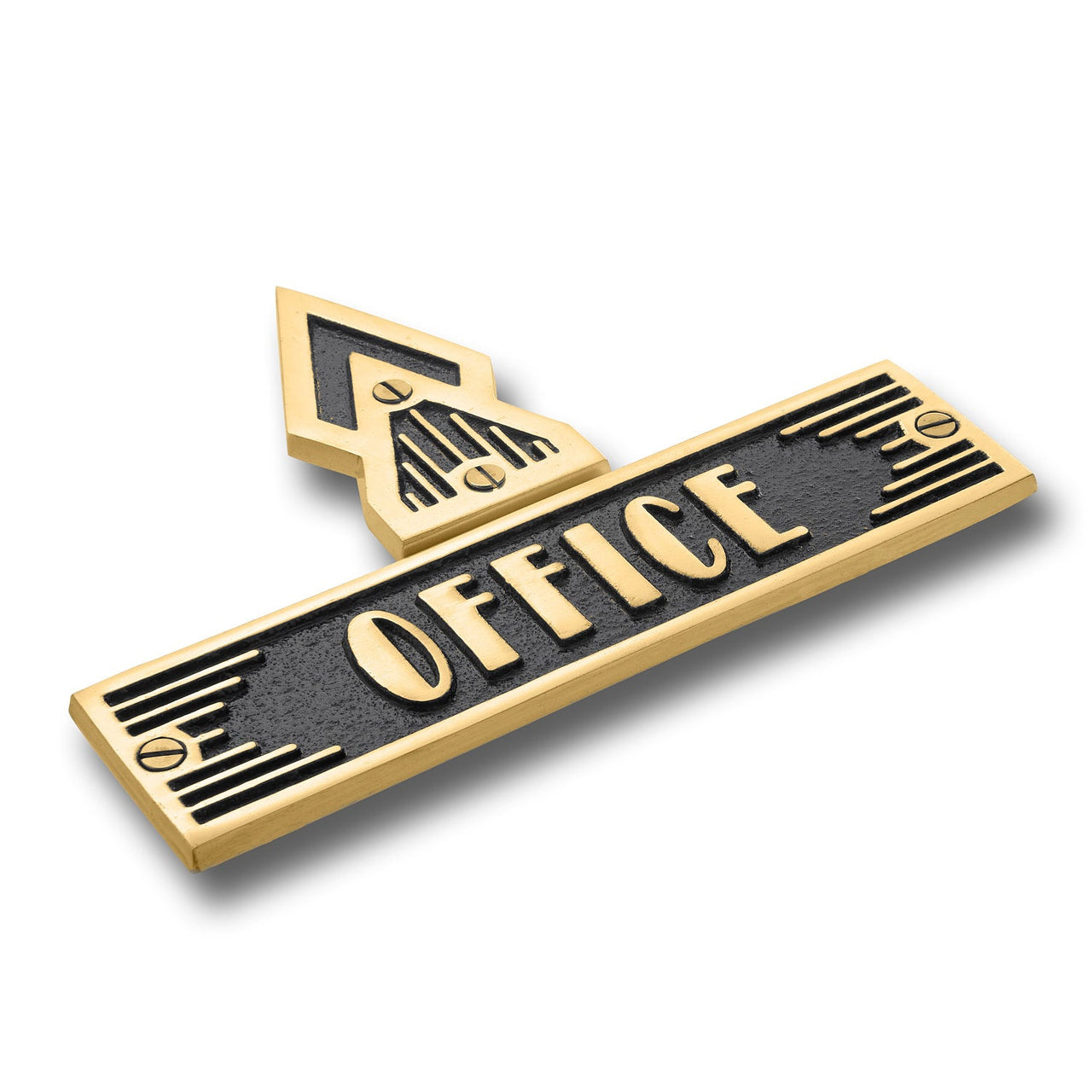 Art Deco Door Sign Arrow - The Metal Foundry