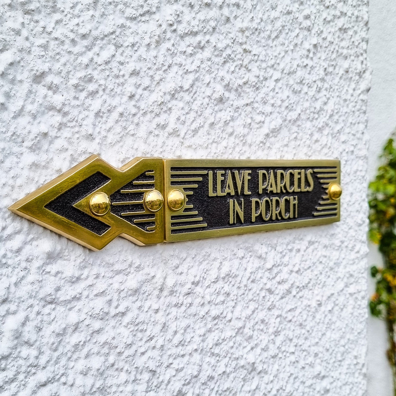 Art Deco Door Sign Arrow - The Metal Foundry