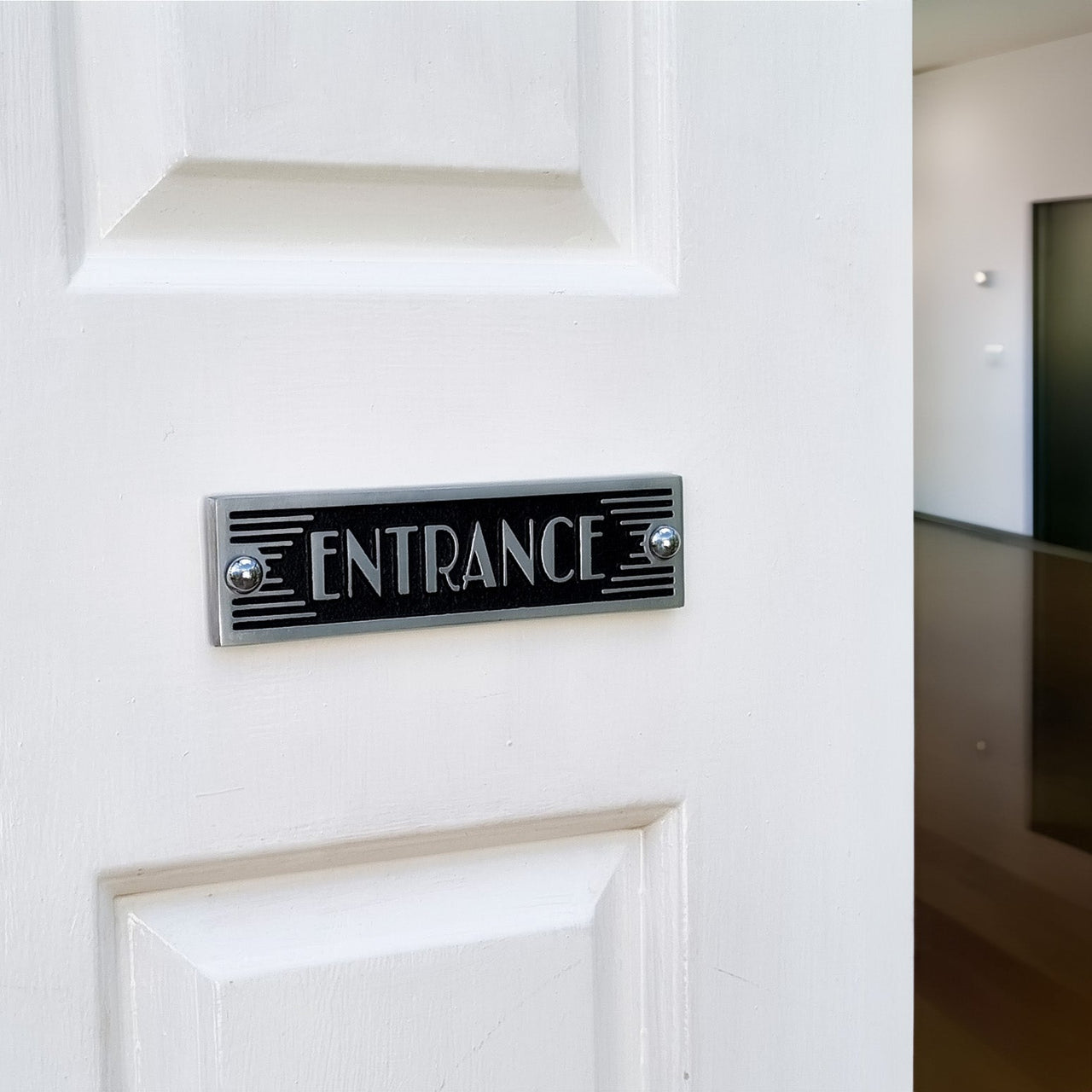 Art Deco 'Entrance' Door Sign - The Metal Foundry