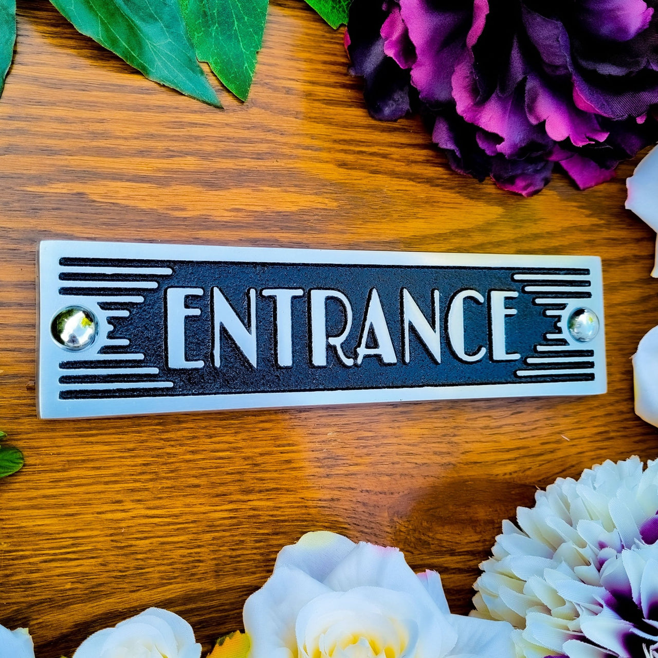 Art Deco 'Entrance' Door Sign - The Metal Foundry