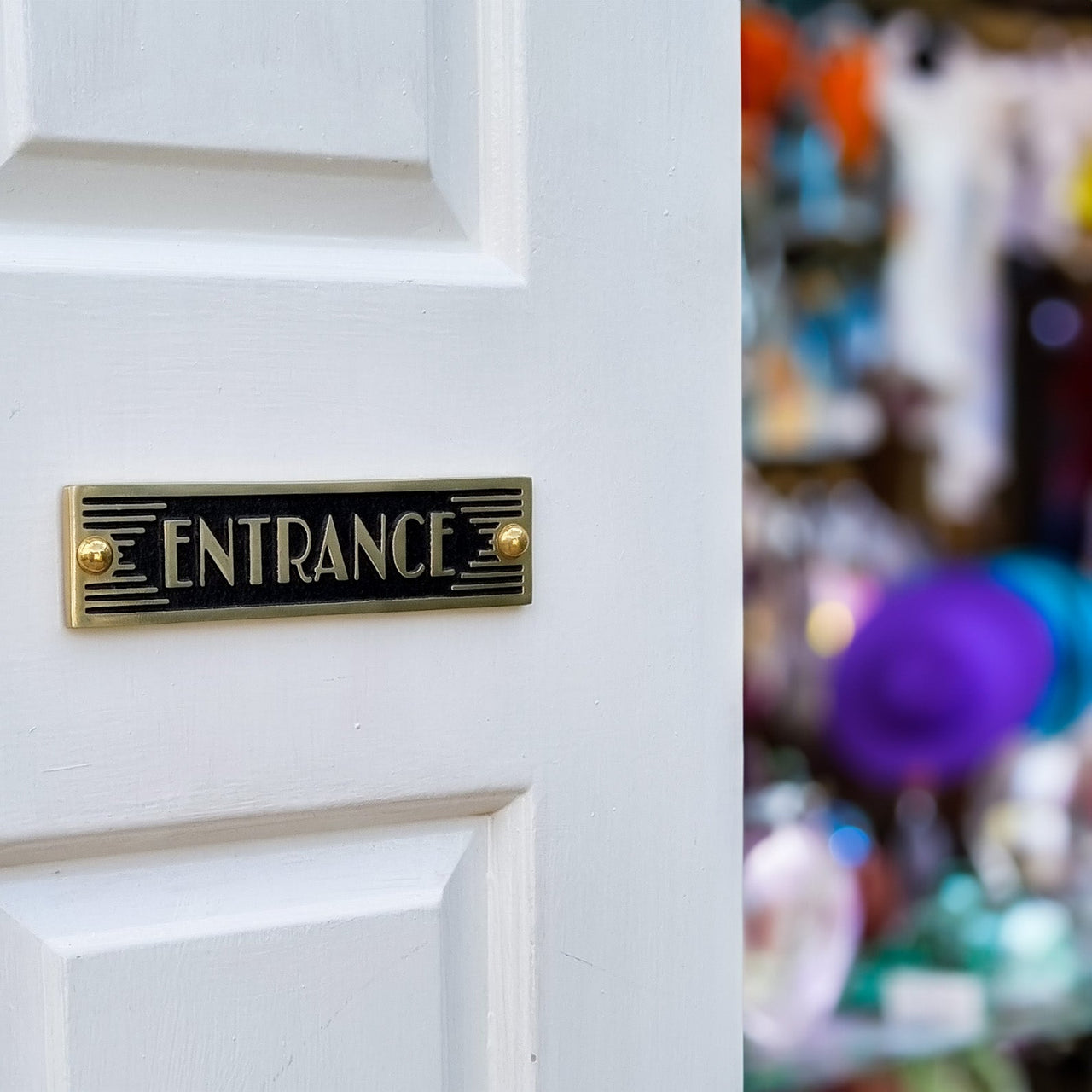 Art Deco 'Entrance' Door Sign - The Metal Foundry