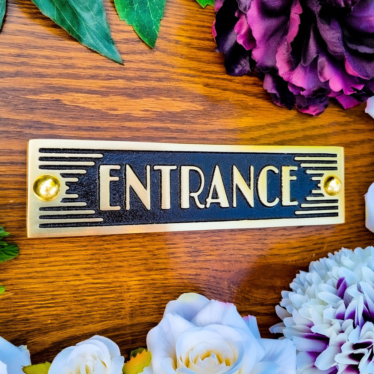 Art Deco 'Entrance' Door Sign - The Metal Foundry