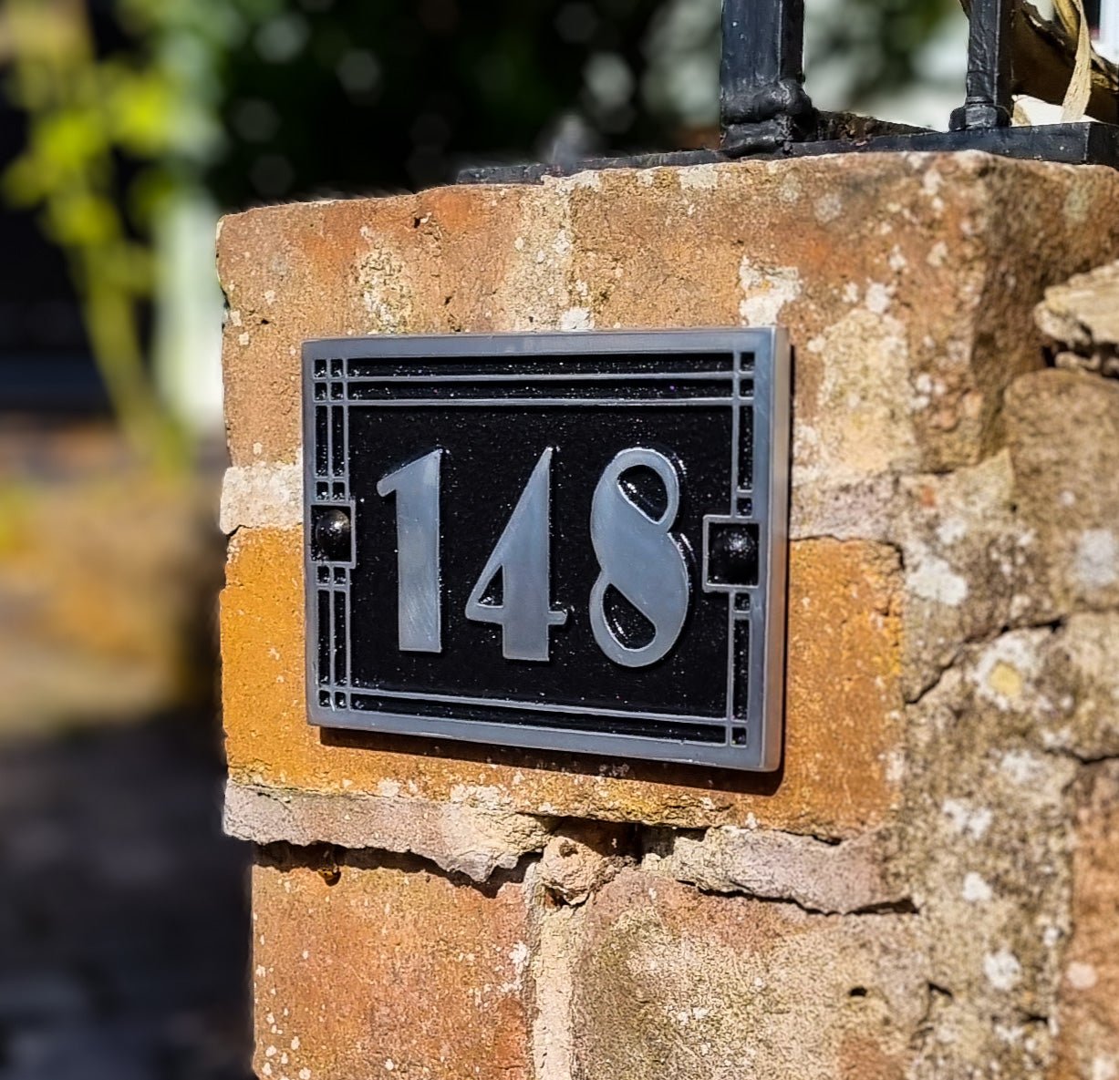 Art Deco Line Style House Number Sign - The Metal Foundry