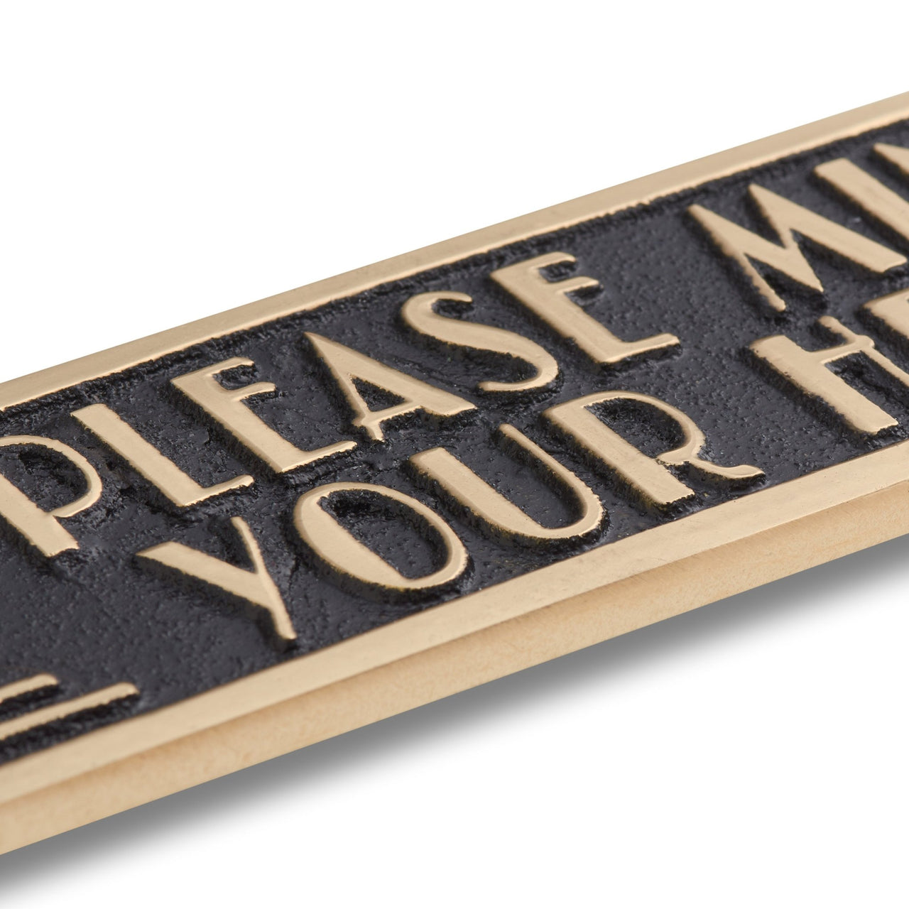 Art Deco 'Mind Your Head' Sign - The Metal Foundry