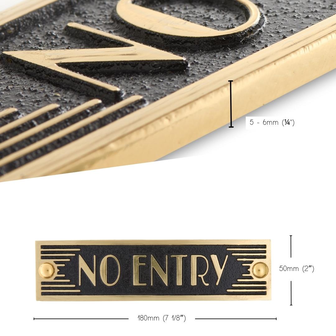 Art Deco 'No Entry' Sign - The Metal Foundry