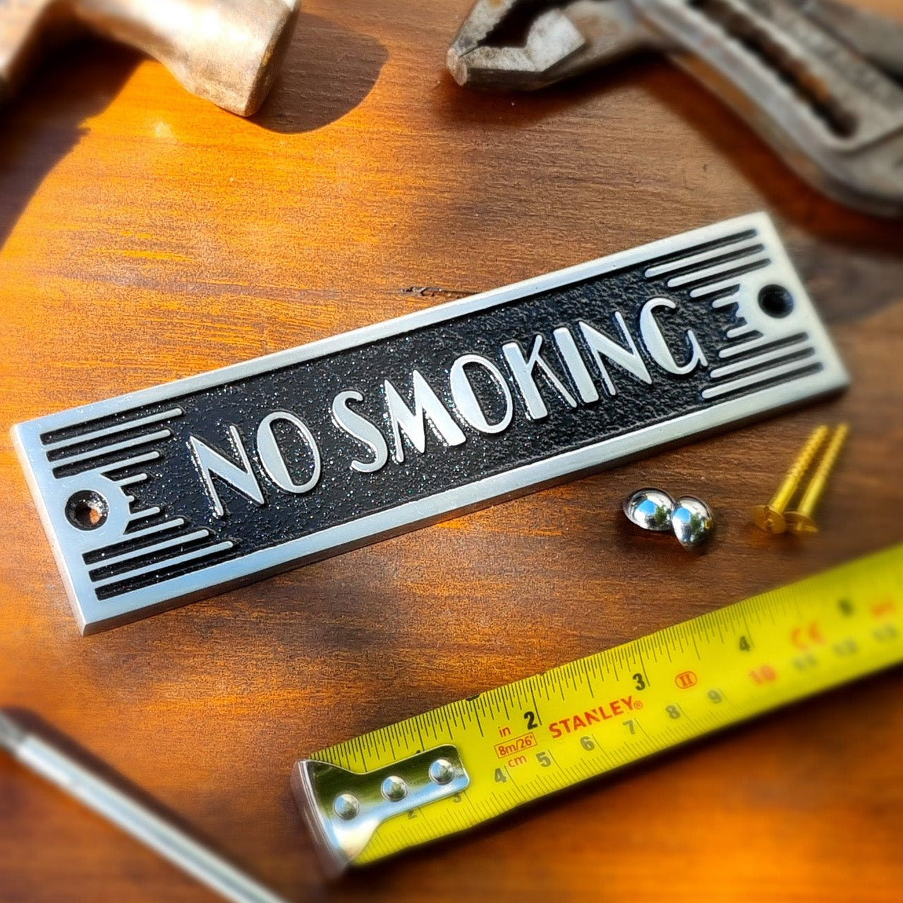 Art Deco 'No Smoking' Sign - The Metal Foundry