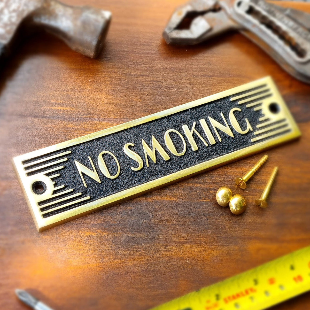 Art Deco 'No Smoking' Sign - The Metal Foundry