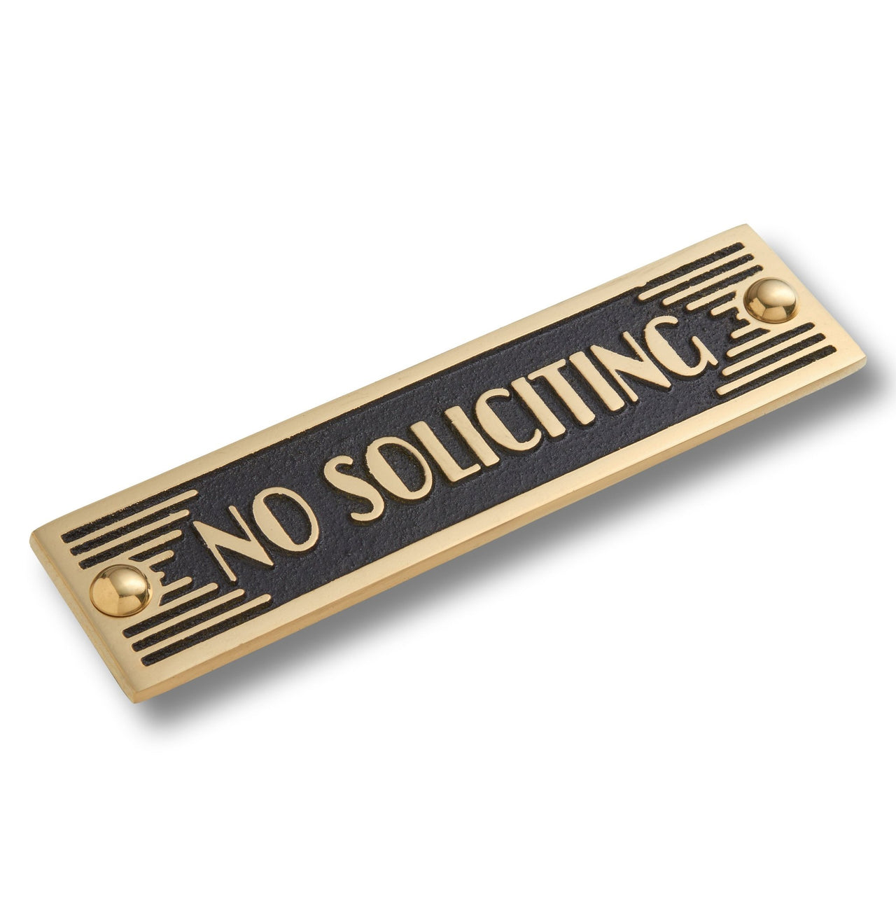 Art Deco 'No Soliciting' Sign - The Metal Foundry
